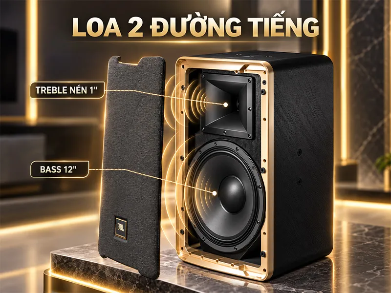 Loa karaoke JBL D Ultra thiết kế 2 đường tiếng